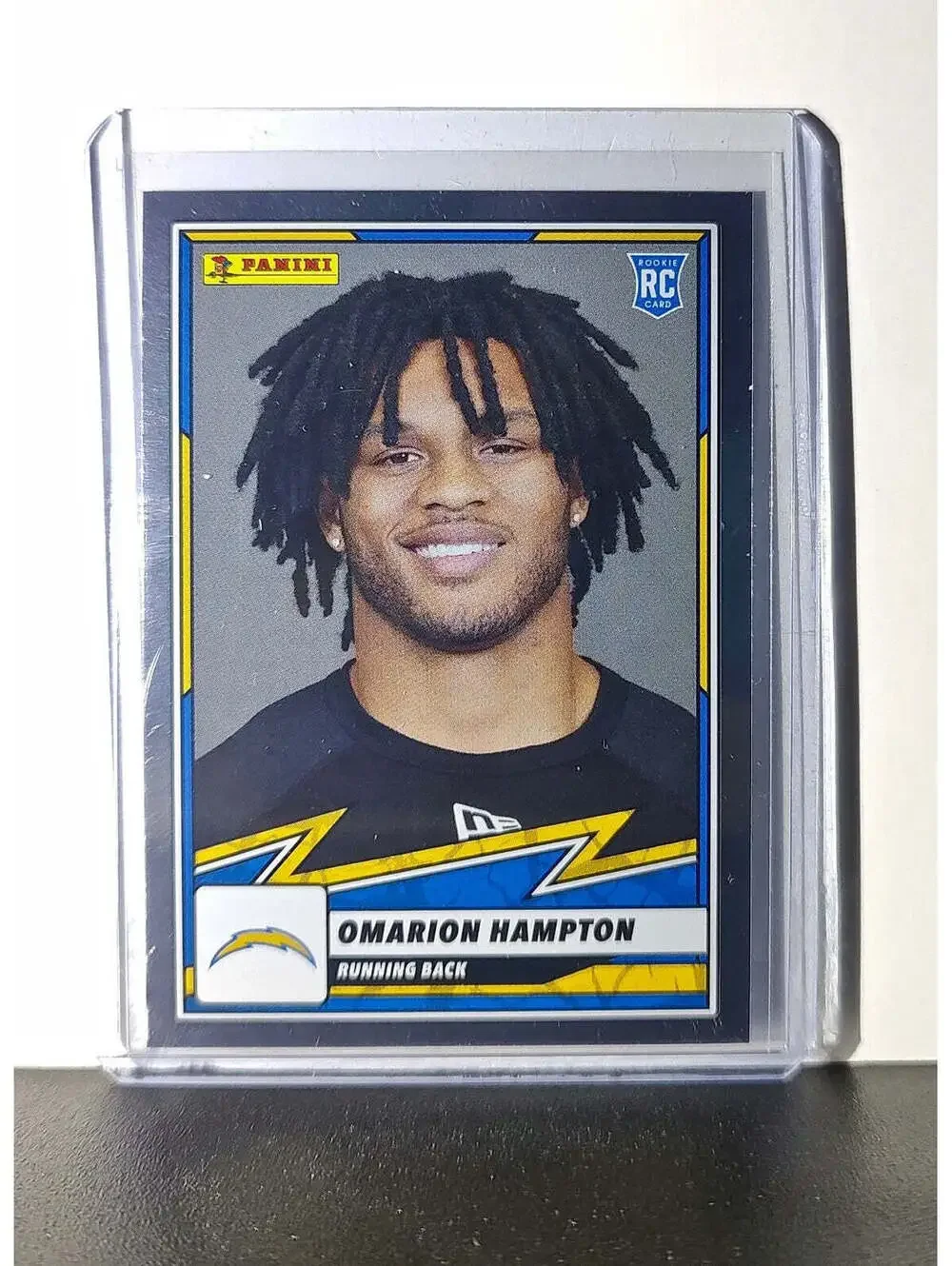 Omarion Hampton 2025 Panini NFL #79 Foil Sticker Card Los Angeles Chargers